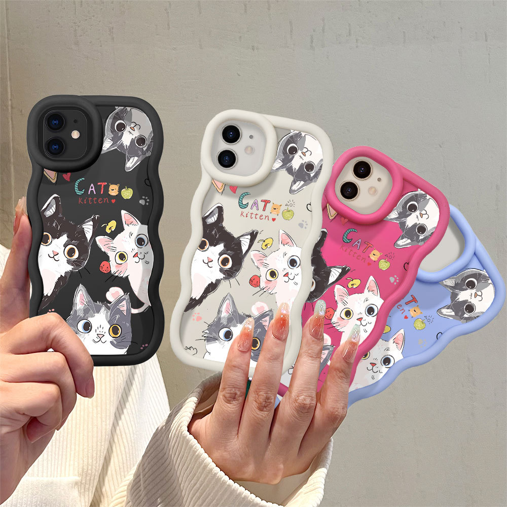 Capinha Gato Para Samsung Galaxy A14 4G 5G Capa De Silicone Macia Estilo Simples Macaron Case 0202 — imagem 2 de 2