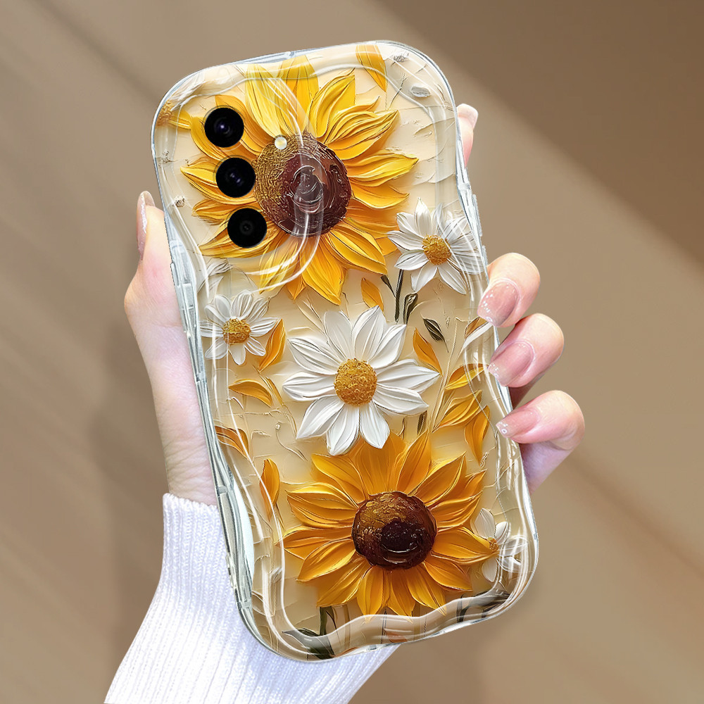 Capinha Para Samsung Galaxy A56 5G Capa de Silicone Macio Borda Wave Anti Choque Proteção Case NYW 3353