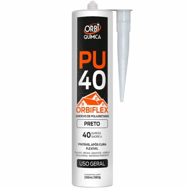 Adesivo Vedação Cola PU 40 - PU para Construção - Veda Calha - Sela Trinca - Selante de Poliuretano 380g