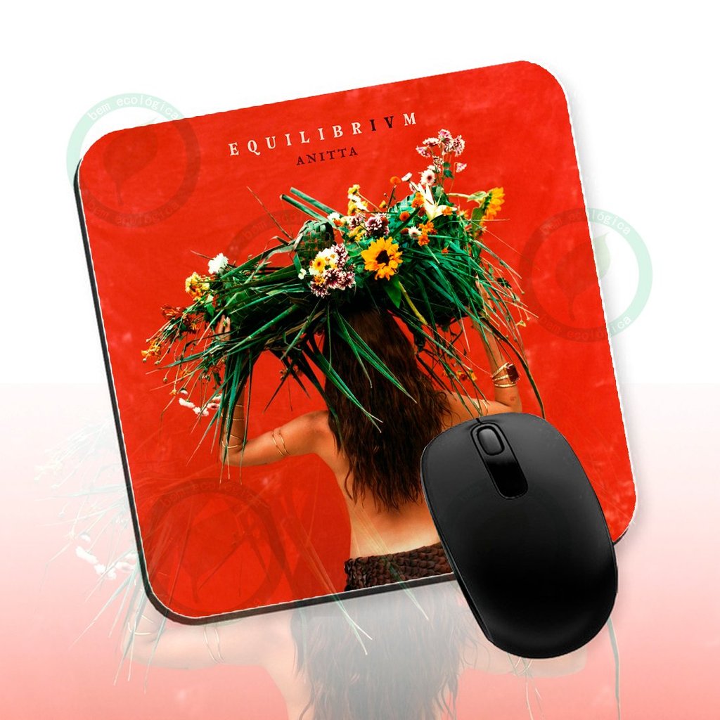 Mousepad Anitta Equilibrium Album POP Funk Brasil Pequeno Quadrado Antiderrapante