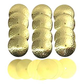 7 Pares Platinelas Pdz Latão Martelada Pandeiro 53mm