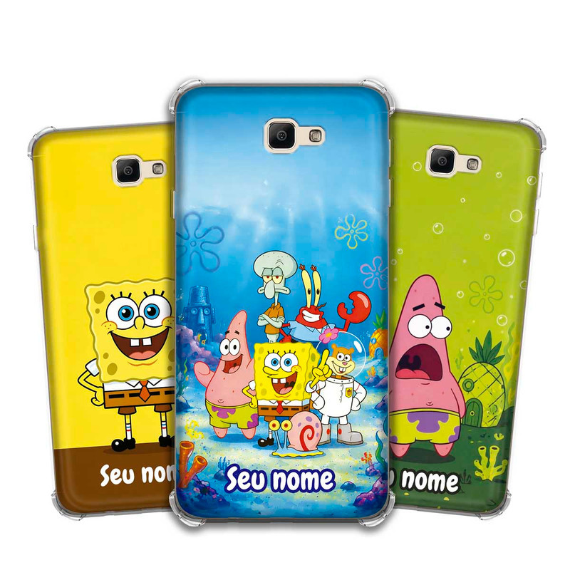 Capa Capinha - Samsung Galaxy J7 Prime - Bob Esponja Patrick e Fenda do Biquini Desenho Personalizada