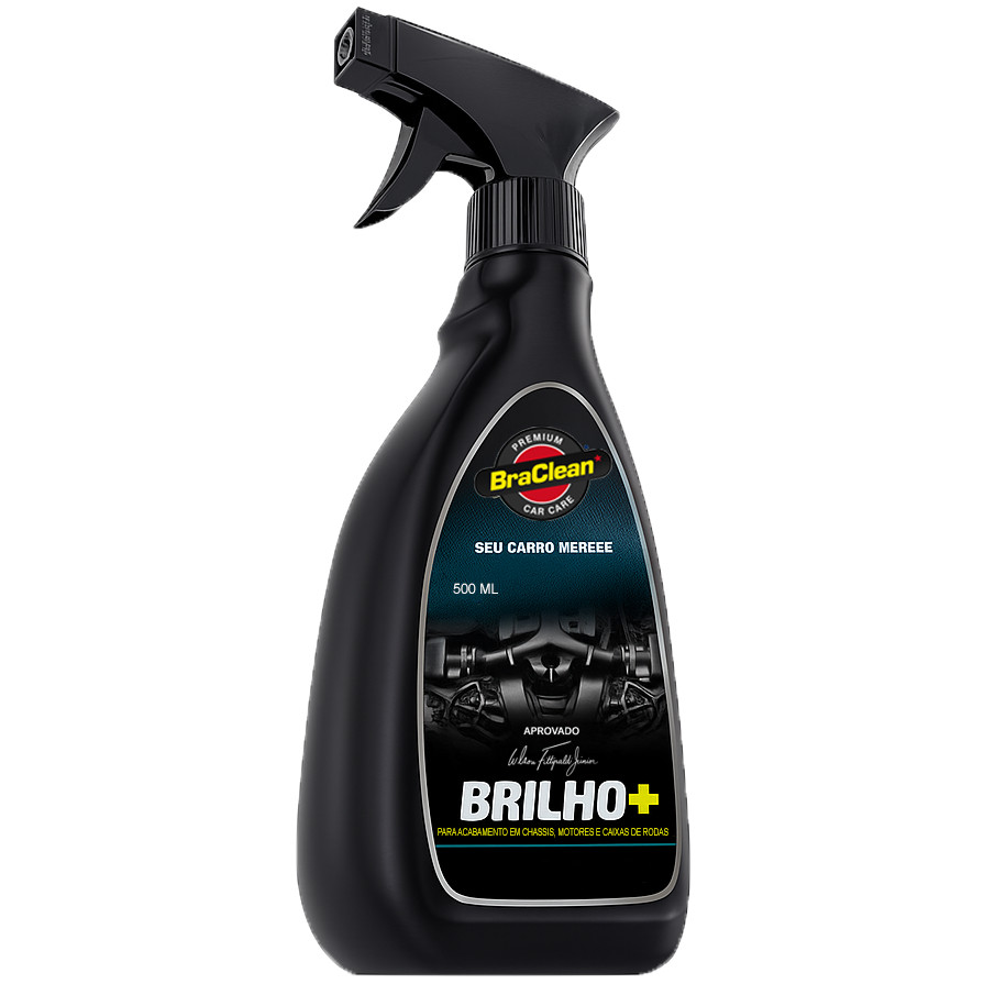 Abrilhantador Finalizador 500ml Brilho E Acabamento Caixas De Rodas Chassis Motor Automotivo