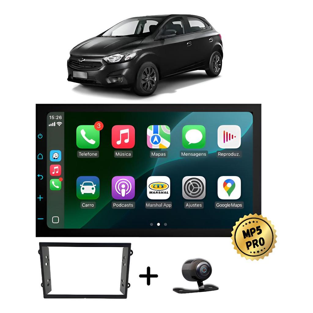 Kit Multimidia Mp5 Pro+ 7'' Chevrolet Onix Joy 2019 2020 2021