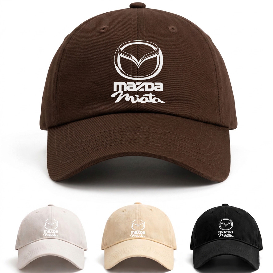 Boné Masculino Mazda MX5 Miata JDM Car Culture Racing Streetwear Branco Verao Tendência Casual Qualidade Moda