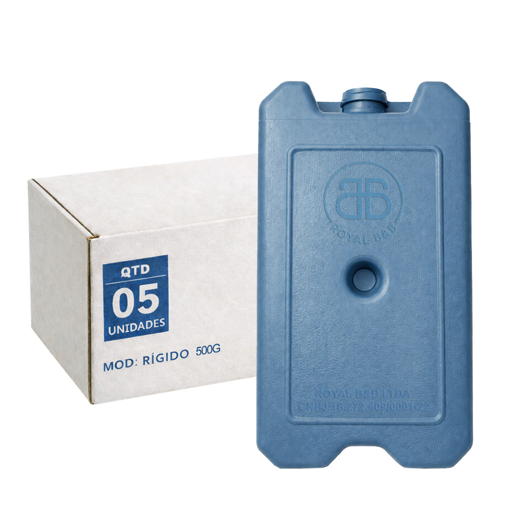 Kit 5 Gelo Placa Gel Artificial 500ml Bolsa Térmica Reutilizável Cooler Viagem Praia Camping