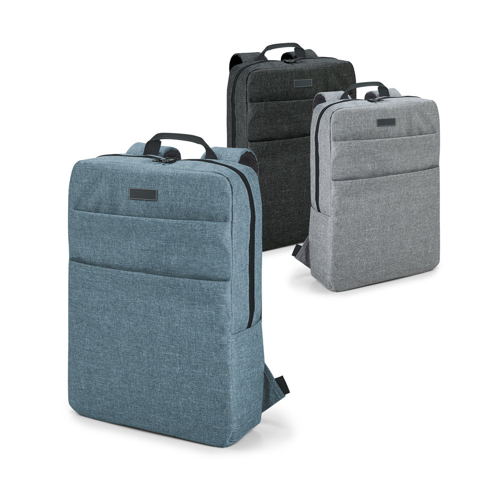 Kit 3 GRAPHS PLATE. Mochila para notebook 15.6'' em 600D de alta densidade com placa para personalização 10 L