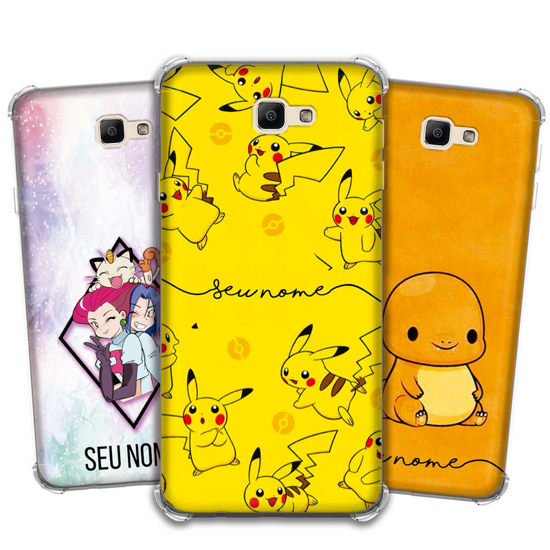 Capa Capinha - Samsung Galaxy J7 Prime - Monstros de Bolso Pocket Anime Treinadores Personalizada Nome