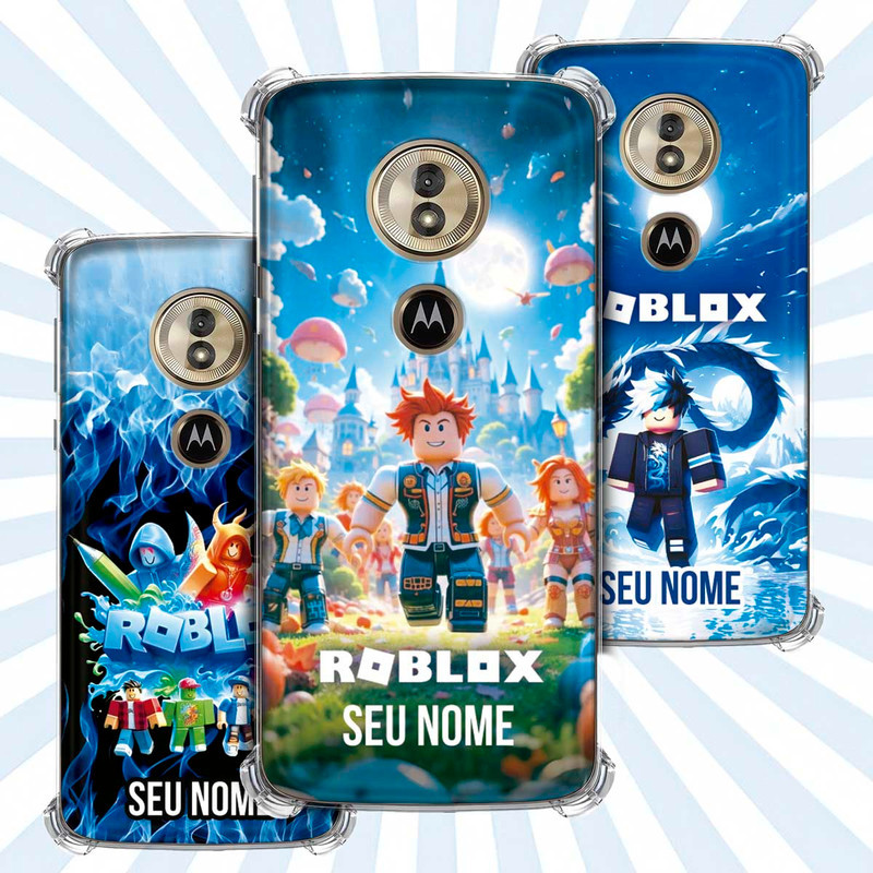 Capa Capinha - Motorola Moto G6 Play - Jogo Roblox Gamer Avatar Skin Personalizada Nome