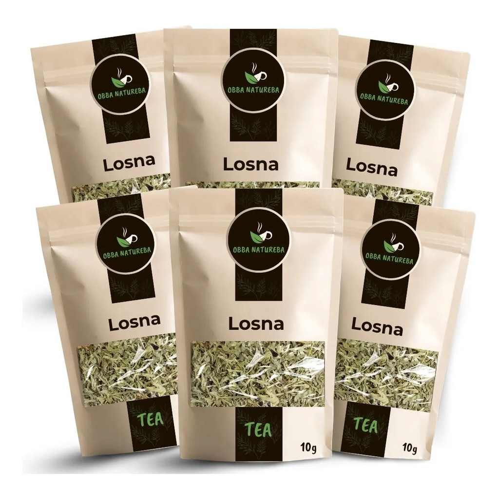 Losna Folhas para Chá Ervas Cuidadosamente Embaladas Produto Para Infusão - Receba 6 Pacotes