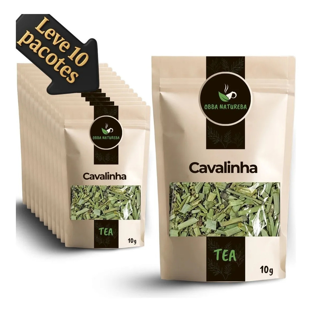 Erva Natural de Cavalinha para Chá - Leve 10 Pacotes Origem Natural Ideal Para Infusão