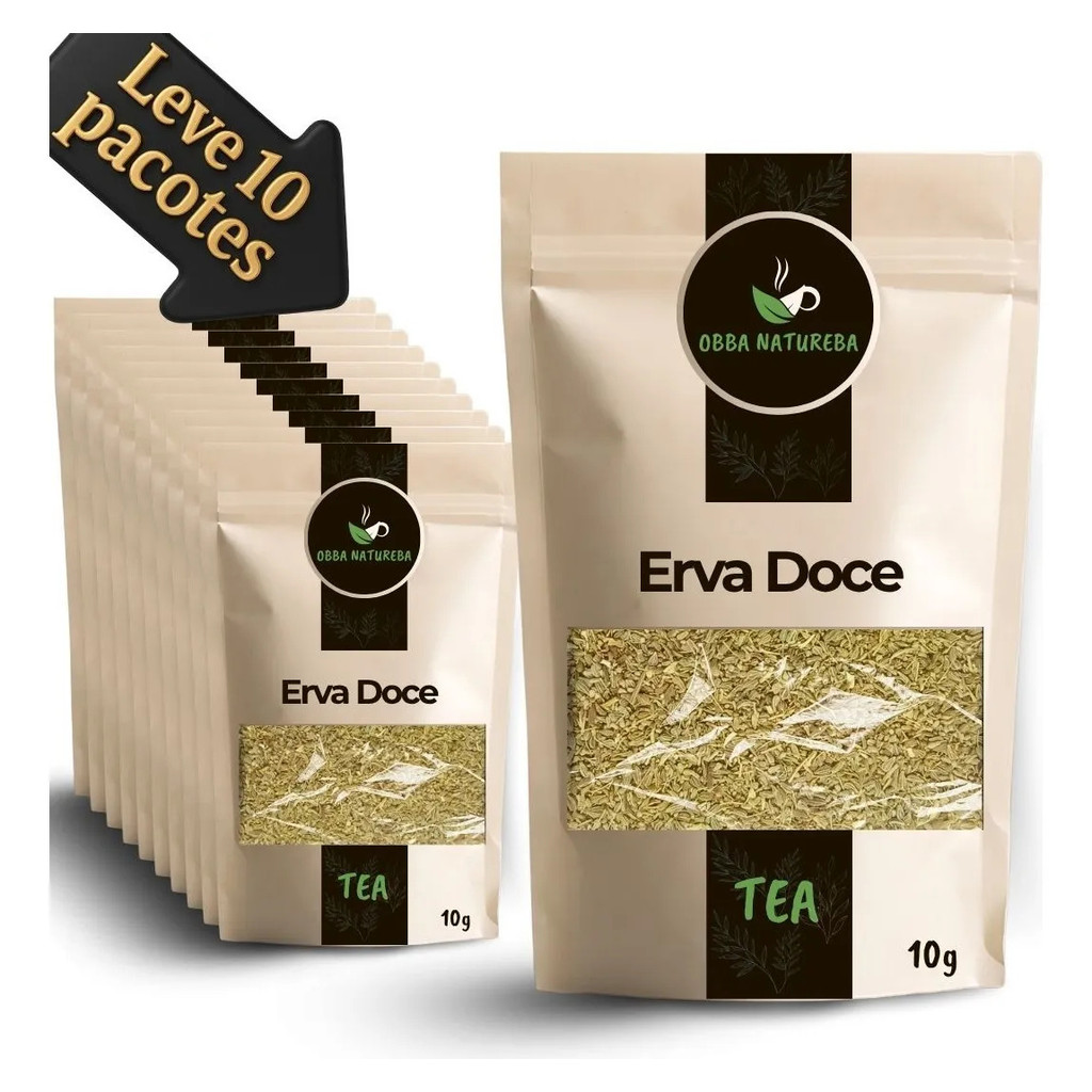 Erva Natural de Erva Doce para Chá - Leve 10 Unidades Bem Embaladas Uso Em Infusão