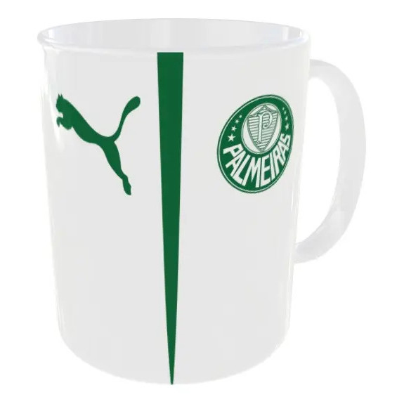 Caneca De Porcelana Palmeiras No Estilo Camisa