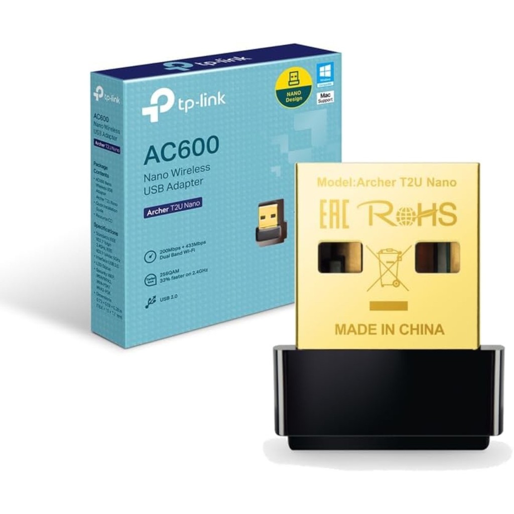 Adaptador USB Wi-Fi TP-Link Archer T2U Nano AC600 Dual Band