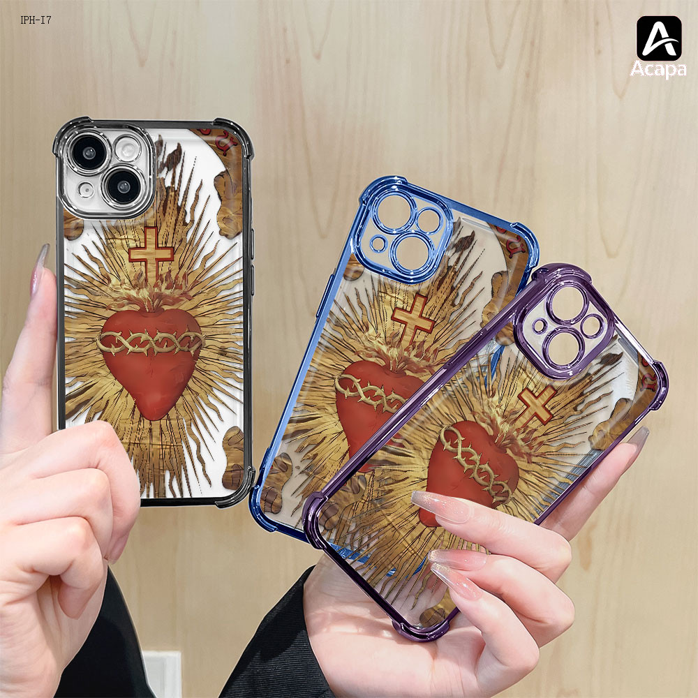Capinha Para iPhone 17 17E 16 16E 15 14 13 12 11 XR 7 8 SE Pro Max Plus Capa Anti Impacto Transparente Macia Case FS0880