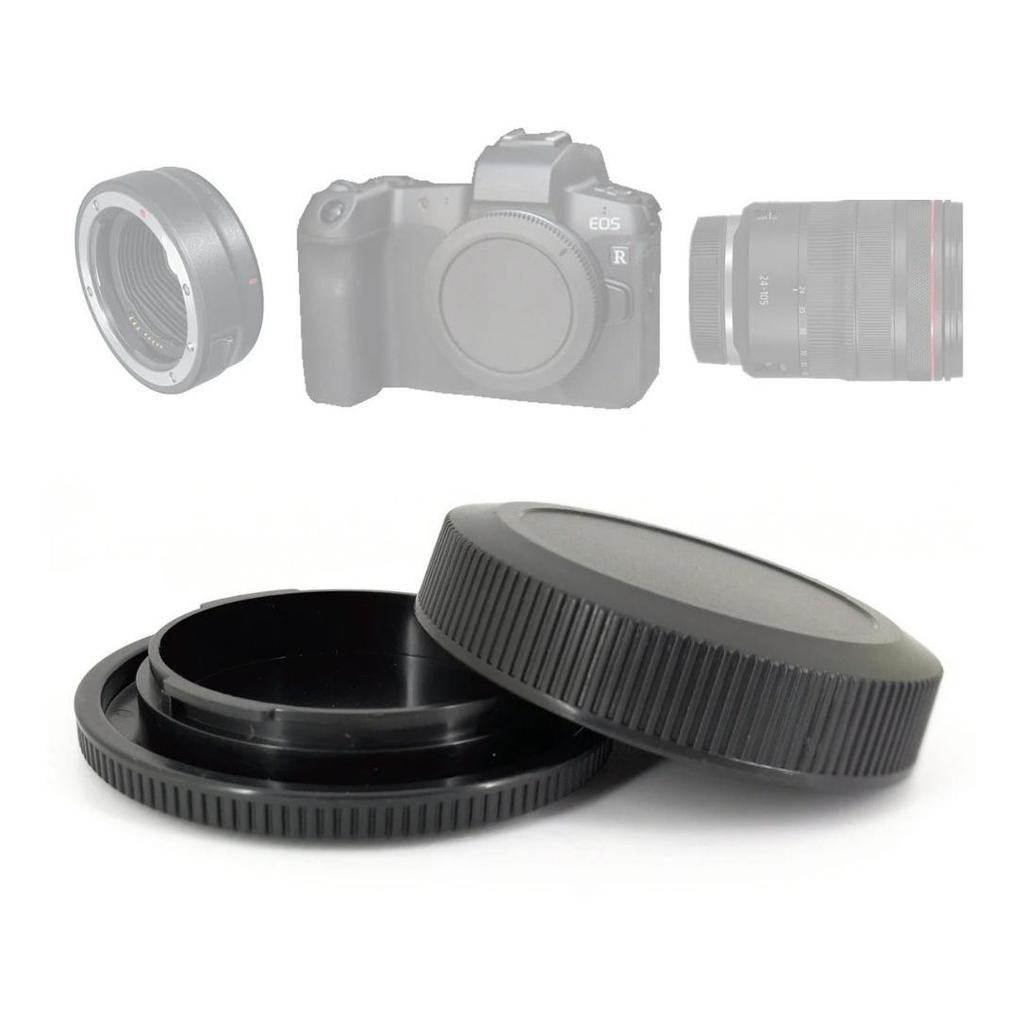 Tampas Corpo E Traseira Lente Canon Mirrorless R7 R10 Rp
