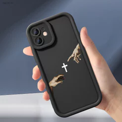 Capinha Jesus Anti-queda Macia Silicone Preta Para Xiaomi Poco X8 X7 X6 X5 X3 Pro Max NFC GT 4G 5G Capa TYB7528