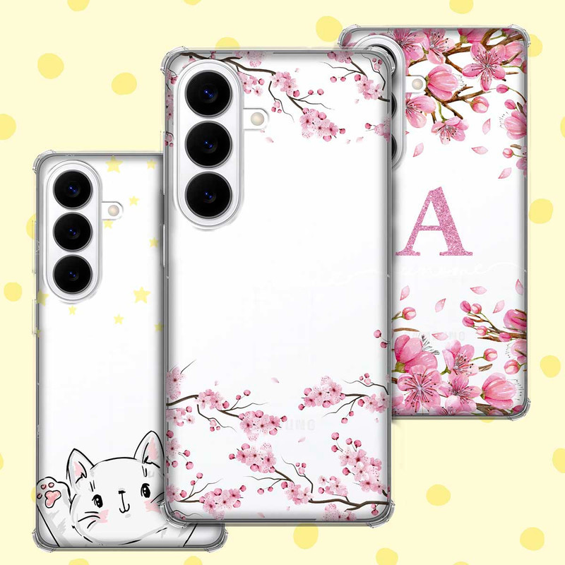 Capa Capinha - Samsung Galaxy S26 - Transparente Personalizada Nome Inicial Letra Anti-Impacto