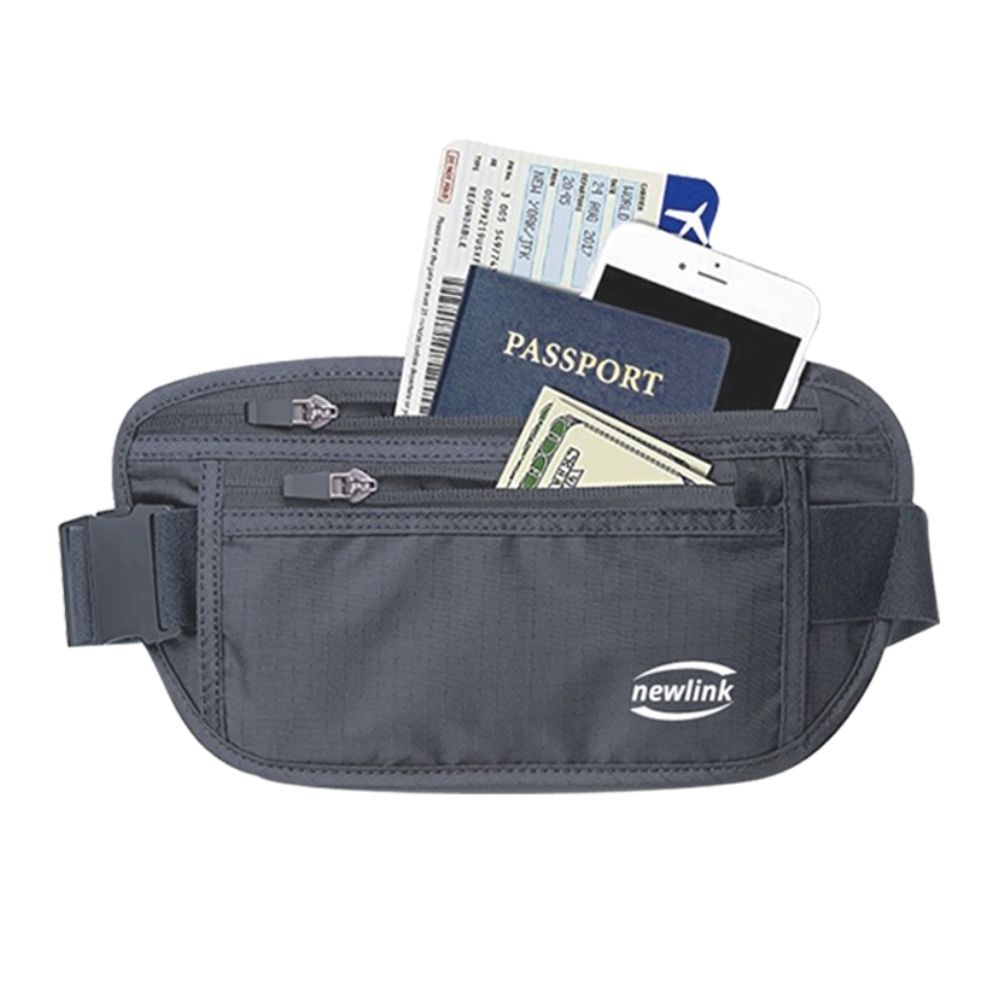 Doleira Porta Notas Pochete Interna Newlink PN100 Nylon Impermeável Para Viagem E Documentos