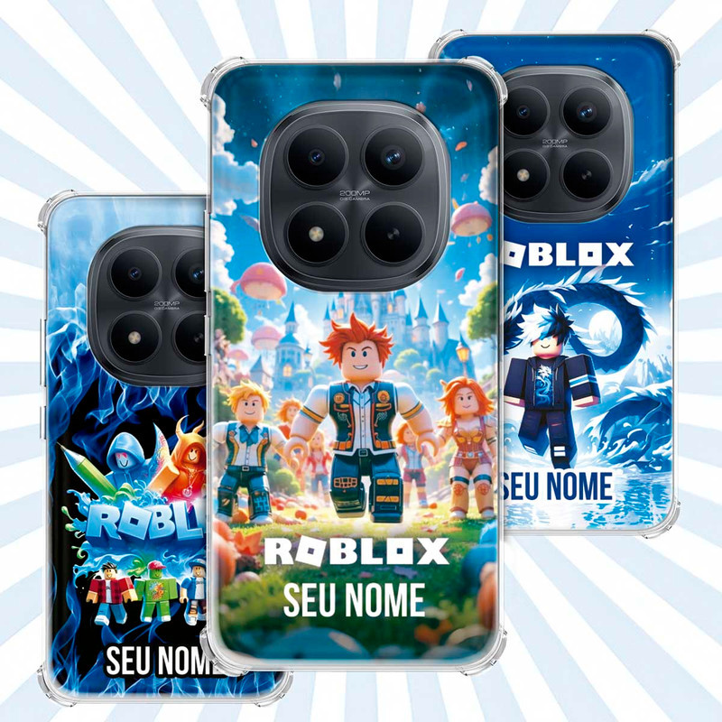 Capa Capinha - Xiaomi Redmi Note 15 Pro Plus 5G - Jogo Roblox Gamer Avatar Skin Personalizada Nome