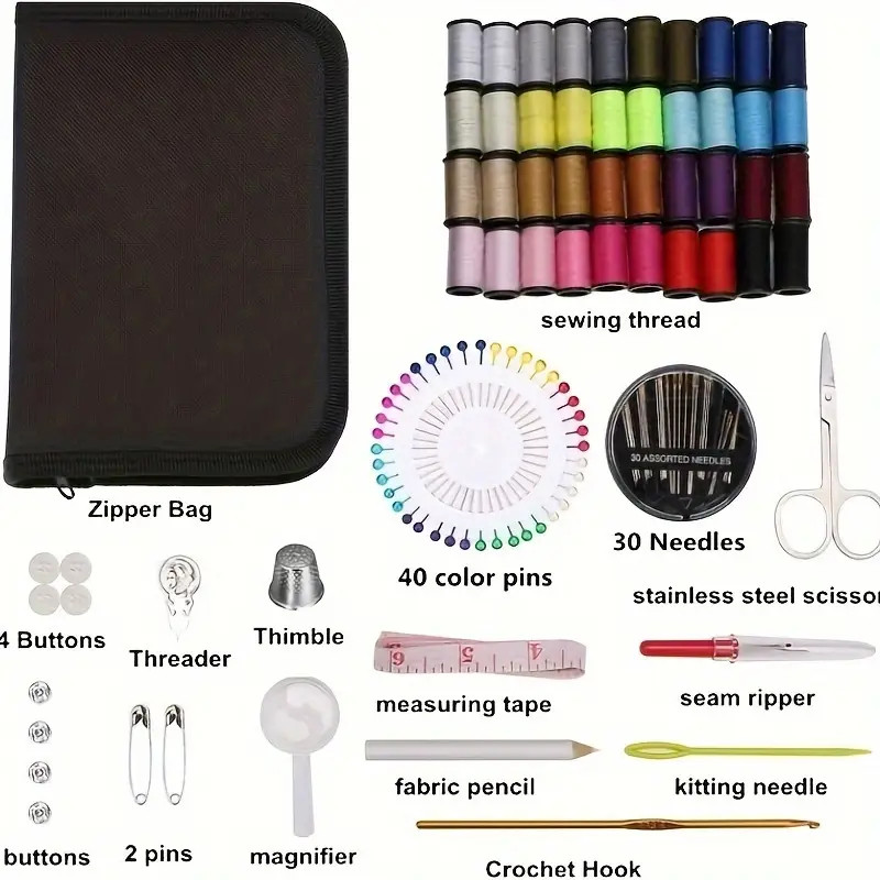 128 peças Kit De Costura Portátil Para Viagem Em Casa Ferramentas Profissional De Emergência - Variação: