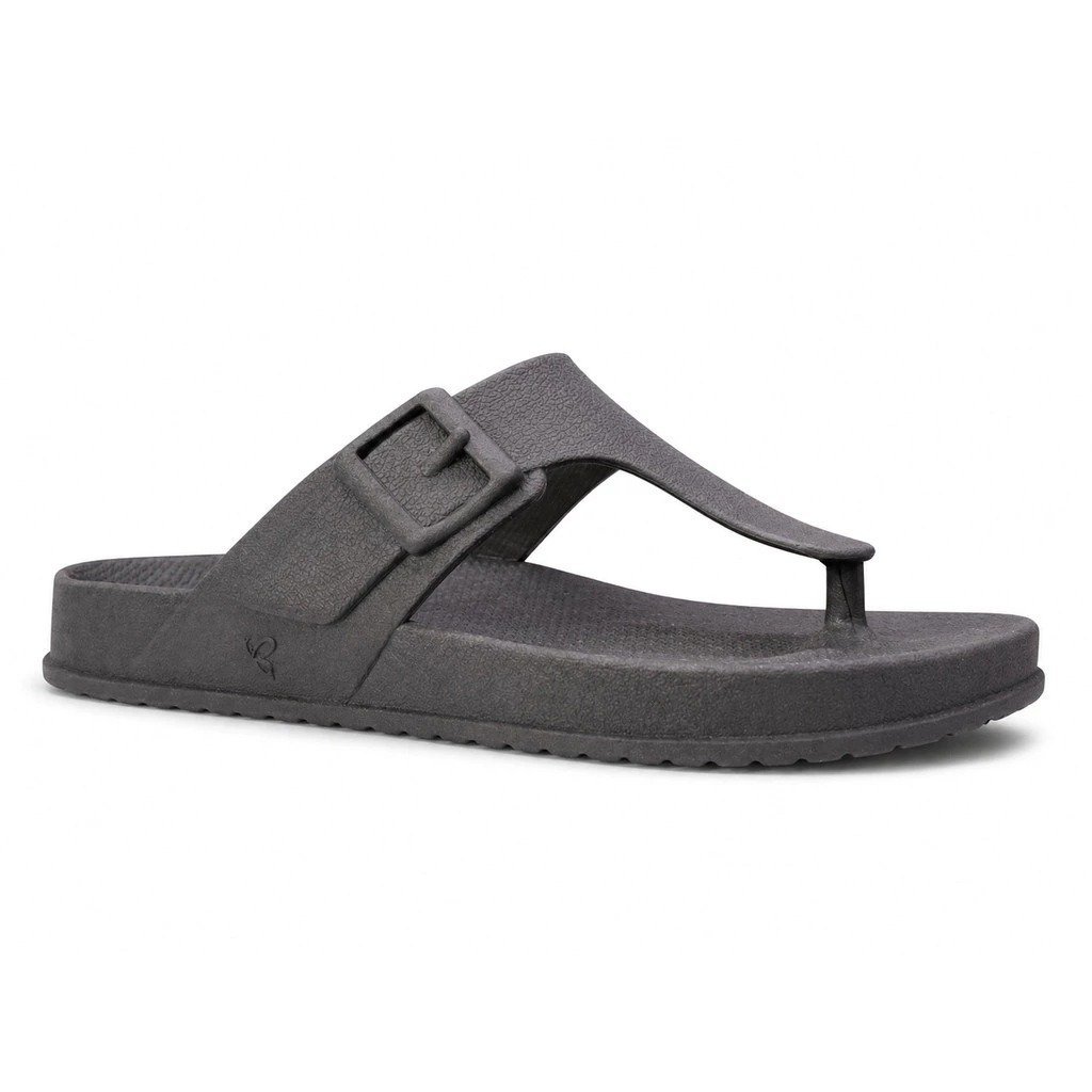 Rasteirinha Feminina Confortável Petite Chinelo Dedo Fivela Ajustável Rasteira Antiderrapante Preto