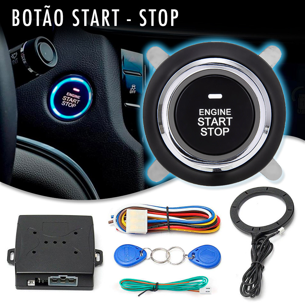 Botão de Partida Start Stop Honda Civic 1997 1998 1999 2000 2001 Ignição Chaveiro Sensor Rfid