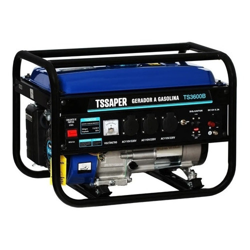 Gerador De Energia A Gasolina 3,5 Kva Monofásico Com Tecnologia Avr 110220v Bivolt Tssaper Ts3600b