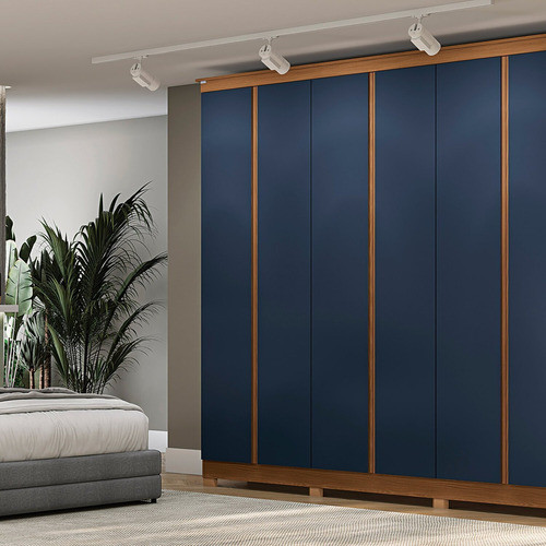 Guarda-roupa 6 Portas Com Pés Canelaazul Ij