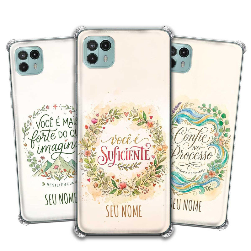 Capa Capinha - Motorola Moto G50 5G - Frases Inspiradoras Motivacionais Personalizada Nome