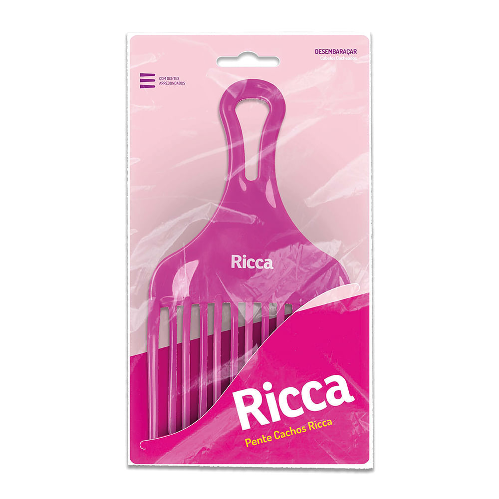 Kit Com 2 Pentes Garfo Cachos Trançado Ricca — imagem 2 de 2