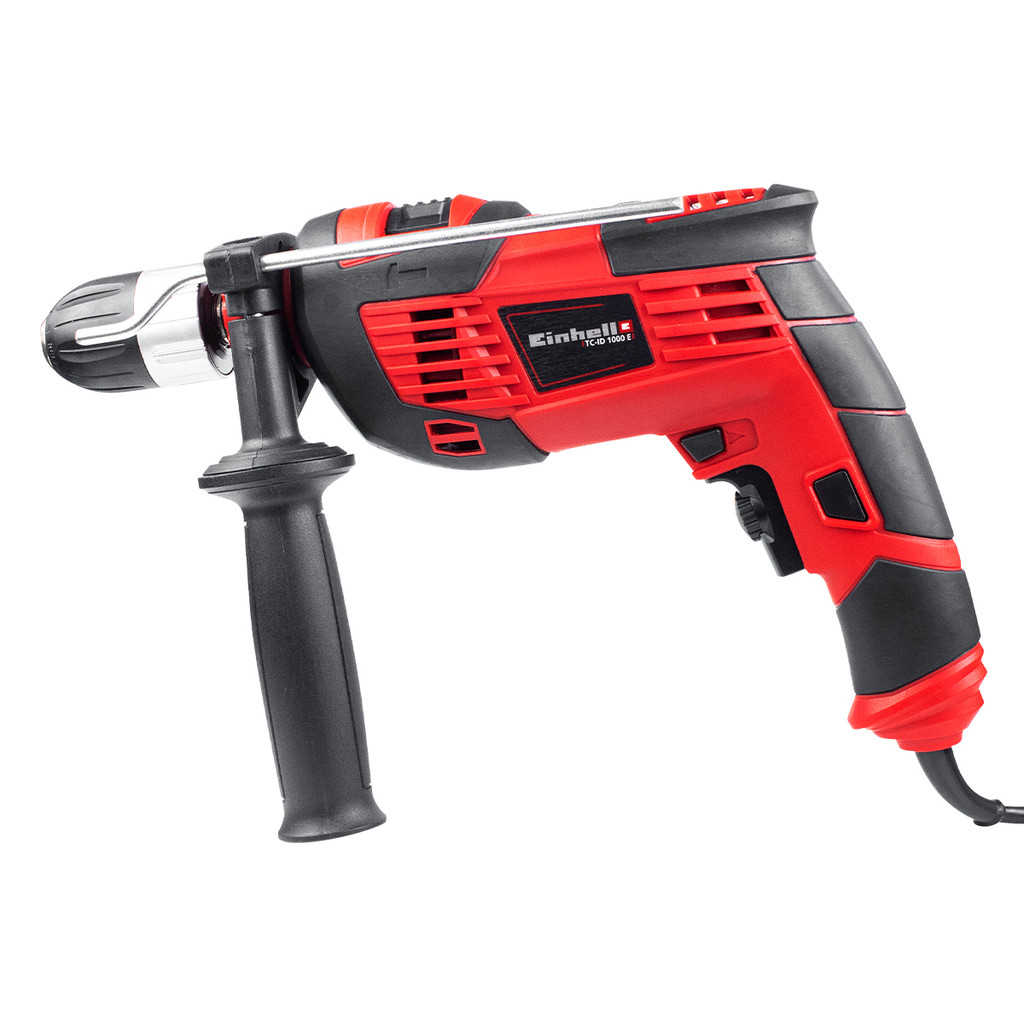Kit Furadeira Impacto Einhell 900W Profissional Mandril 13mm 12 Maleta 16 Brocas Reversivel 127V 220V