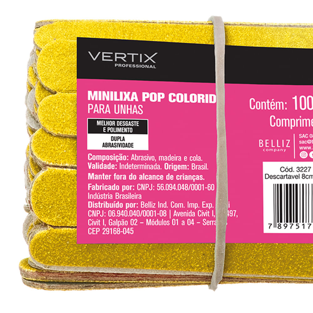 Lixa Pop descartável 9 Cm Vertix · foto 2
