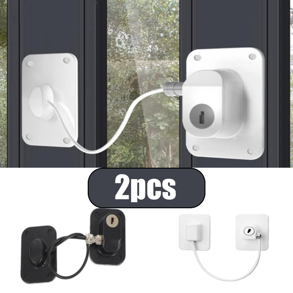 KIT 2 Trava Tranca Com Chave/Com Senha para Geladeira Freezer Porta Janela Gaveta Não Precisa Furar Vendido(s) 