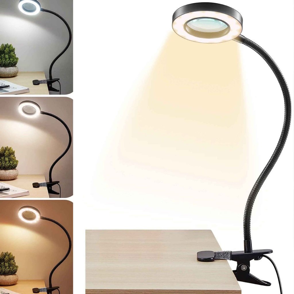 Luminária Led Lupa 5x Profissional Ring Light De Mesa Articulável Para Manicure Estética E Tatoo Avaliação da loja 