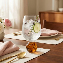 Conjunto 6 Taças Base Esfera Sphere Let's Eat It Vinho Champagne