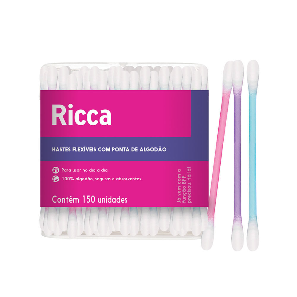 Hastes Flexíveis Pote Ricca