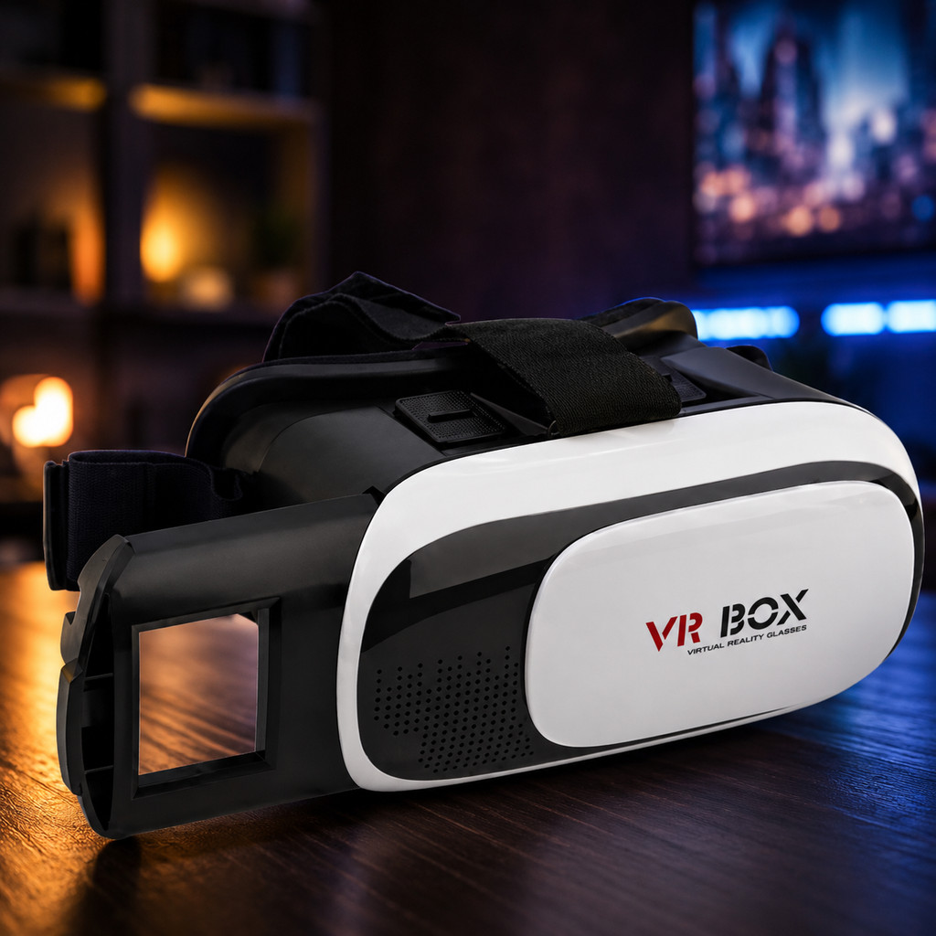 Óculos VR Box 3D para Smartphone Ajustável | Headset Realidade Virtual com Alta Imersão e Conforto