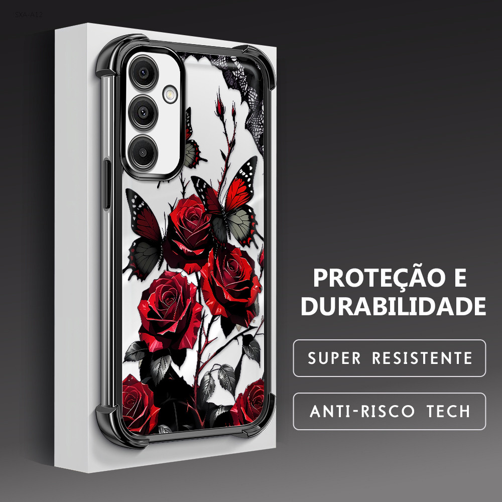Capinha Capa Anti Impacto Transparente Luxo Para Samsung Galaxy A17 A16 A15 A14 A13 A12 4G 5G 0071FS