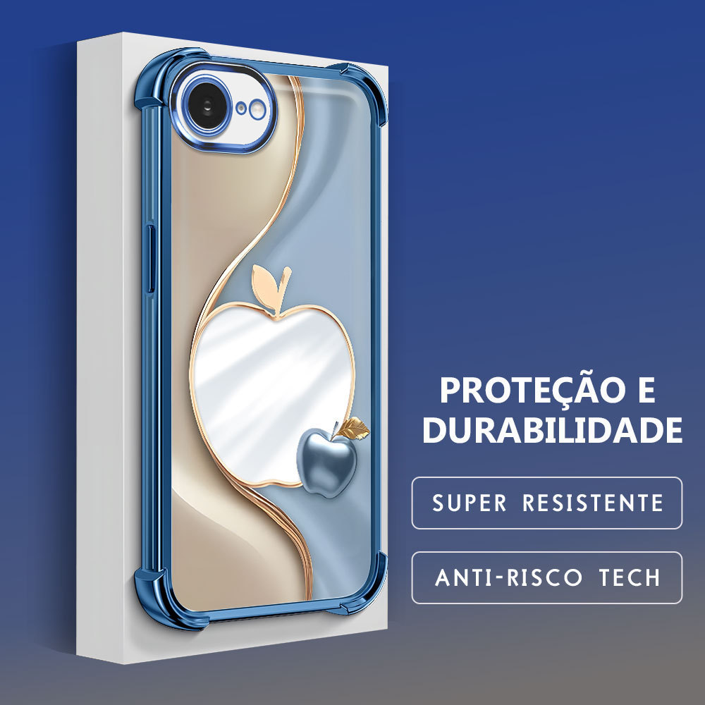 Capinha Para iPhone 17E 16E Capa Anti Impacto Transparente Macia Proteção Case SJ 1217