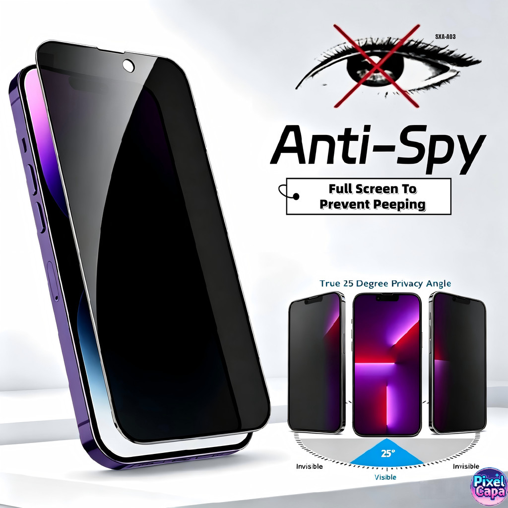 Película Privacidade Para Samsung Galaxy A07 A06 A05 A03 A05S A04E A04S A03S 4G 5G Fosca Cerâmica Flexível 3D