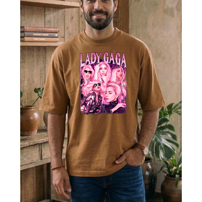Camiseta Lady Gaga Estampada Personalizada Oversized Streetwear