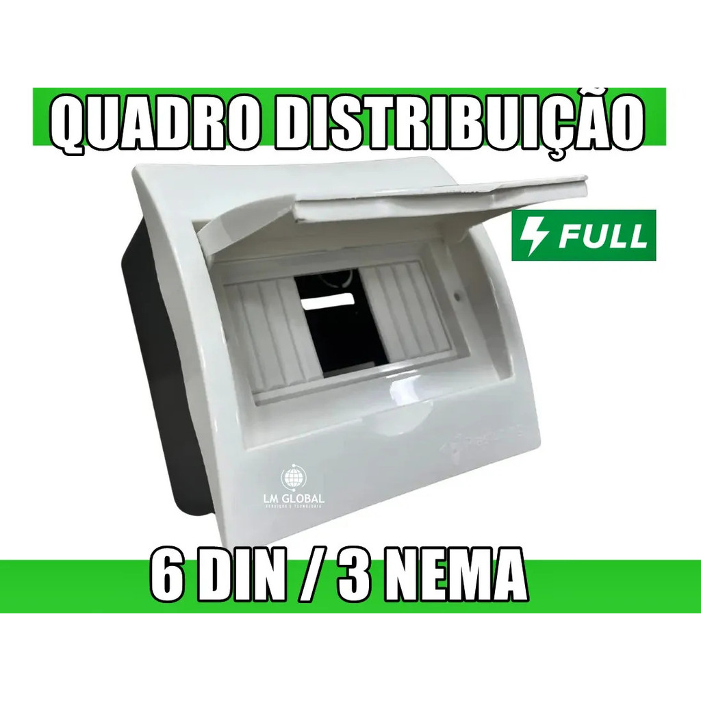 ⚡ Quadro Distribuição 6 Mod Embutir Branco | Centrinho Caixa Proteção Padrão DIN