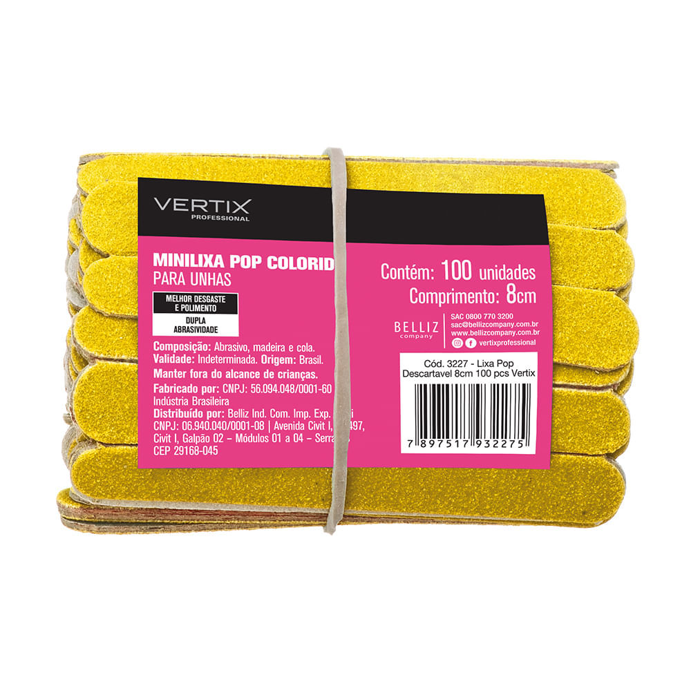 Lixa Pop descartável 9 Cm Vertix