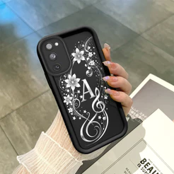 Capinha Personalizada com Letra A-Z Para Samsung Galaxy S20 FE 5G Silicone Macio Proteção Completa Capa Case ZM