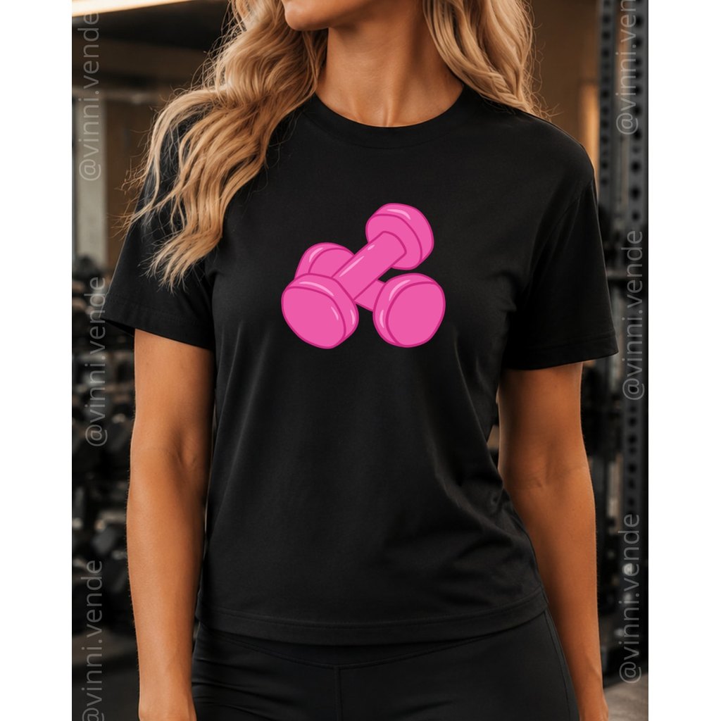 Camiseta Feminina Fitness Estampada Academia Academia Treino Confortável PP ao GG