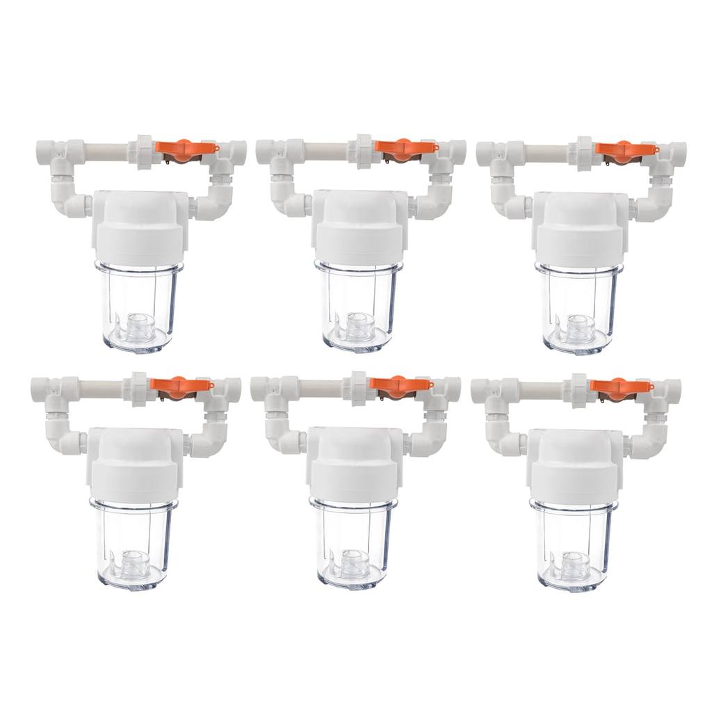 Kit 6 Clorador Dosador Cloro Para Tratamento Água 1 Válvula Branco