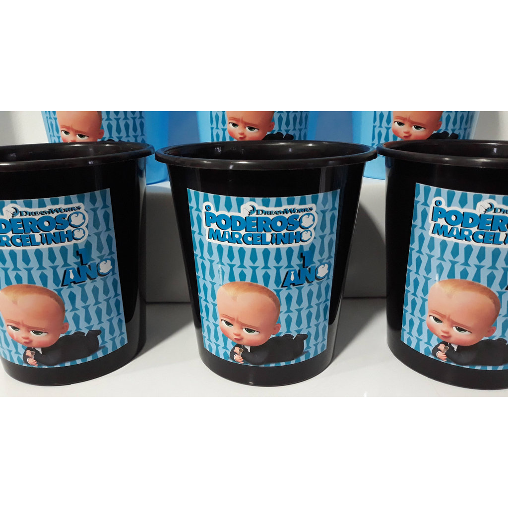 Kit 30 Rótulos Adesivo Personalizado para Baldinho de pipoca 1L e 1,5L - Lembrancinha - O Poderoso Chefinho