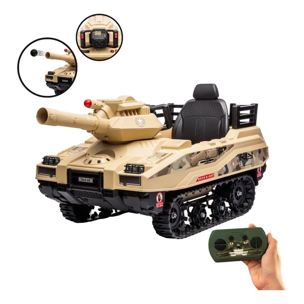 Imagem Mini Tanque Elétrico Infantil 12v Amarelo Importway BW279AM