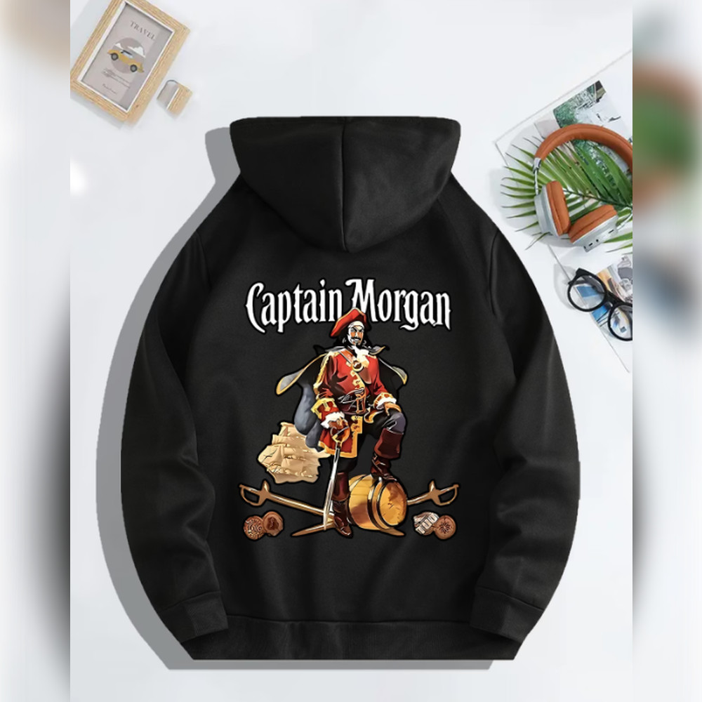Moletom com Capuz Temático "Capitão para MORGAN" Estilo Ataque de Pirata, Bolso Canguru For REF-4114
